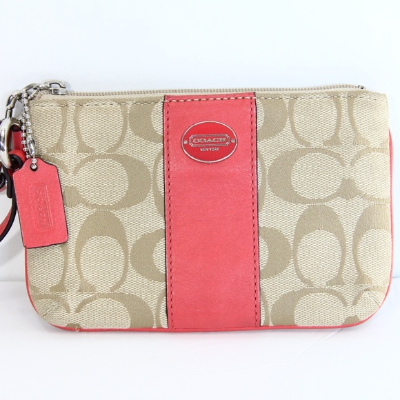 Coach Signature Logo Wristlet Clutch Travel bag - Picture 2 of 8